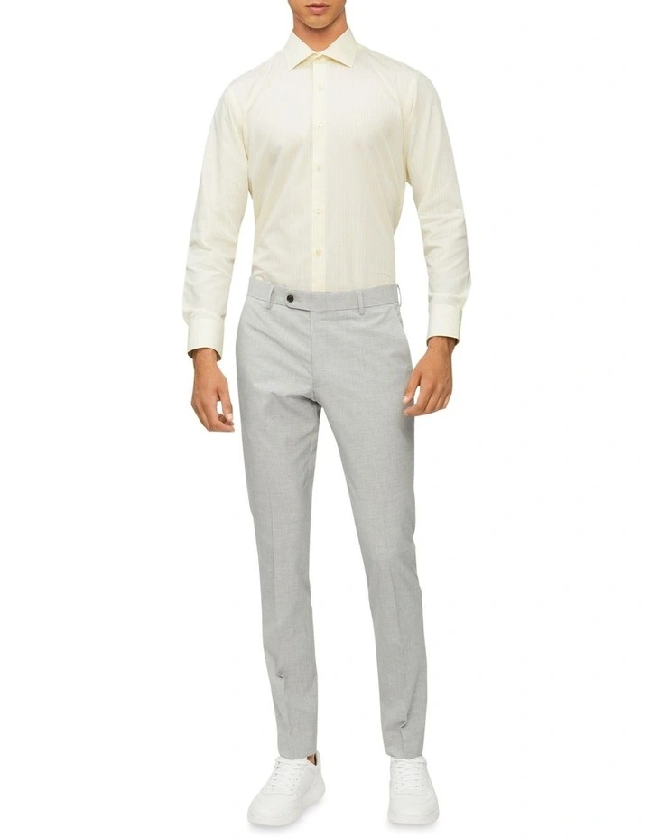Calvin Klein Slim Long Sleeve Marle Check Shirt In Ecru 4 Calvin Klein Slim Long Sleeve Marle Check Shirt In Ecru - Image 2