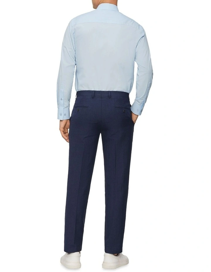 Calvin Klein Slim Long Sleeve Pinpoint Shirt In Blue 5 Calvin Klein Slim Long Sleeve Pinpoint Shirt In Blue - Image 3