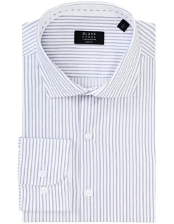 Van Heusen Black Label Slim Long Sleeve Dobby Stripe Shirt In Blue 9 Van Heusen Black Label Slim Long Sleeve Dobby Stripe Shirt In Blue -Cambridge Clothing shop 929029240 4 720x928
