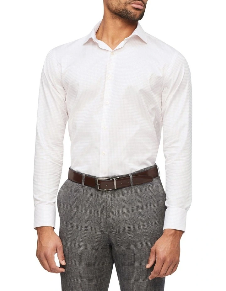 Van Heusen Black Label Slim Long Sleeve Twill Check Shirt Pink 3 Van Heusen Black Label Slim Long Sleeve Twill Check Shirt Pink