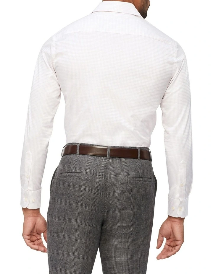 Van Heusen Black Label Slim Long Sleeve Twill Check Shirt Pink 4 Van Heusen Black Label Slim Long Sleeve Twill Check Shirt Pink - Image 2