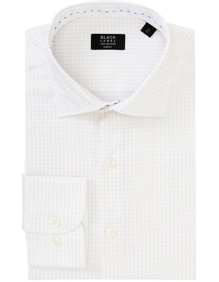 Van Heusen Black Label Slim Long Sleeve Twill Check Shirt Pink 6 Van Heusen Black Label Slim Long Sleeve Twill Check Shirt Pink - Image 4