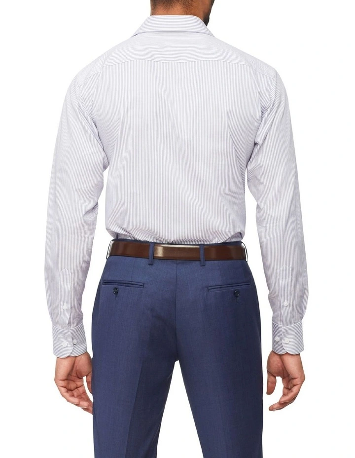 Van Heusen Black Label Tailored Long Sleeve Stripe Shirt In Blue 4 Van Heusen Black Label Tailored Long Sleeve Stripe Shirt In Blue - Image 2