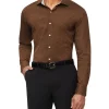 Van Heusen Black Label Tailored Long Sleeve Plain Linen Shirt In Brown 2 Van Heusen Black Label Tailored Long Sleeve Plain Linen Shirt In Brown -Cambridge Clothing shop 929029960 1 720x928