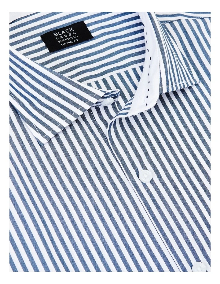 Van Heusen Black Label Tailored Long Sleeve Candy Stripe Shirt In Blue 6 Van Heusen Black Label Tailored Long Sleeve Candy Stripe Shirt In Blue - Image 4