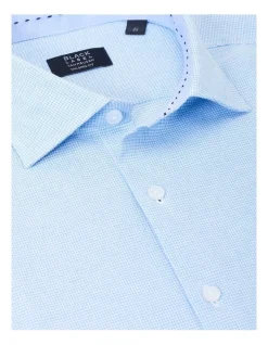 Van Heusen Black Label Tailored Long Sleeve Dobby Linen Shirt In Sky -Cambridge Clothing shop 929030860 3 720x928