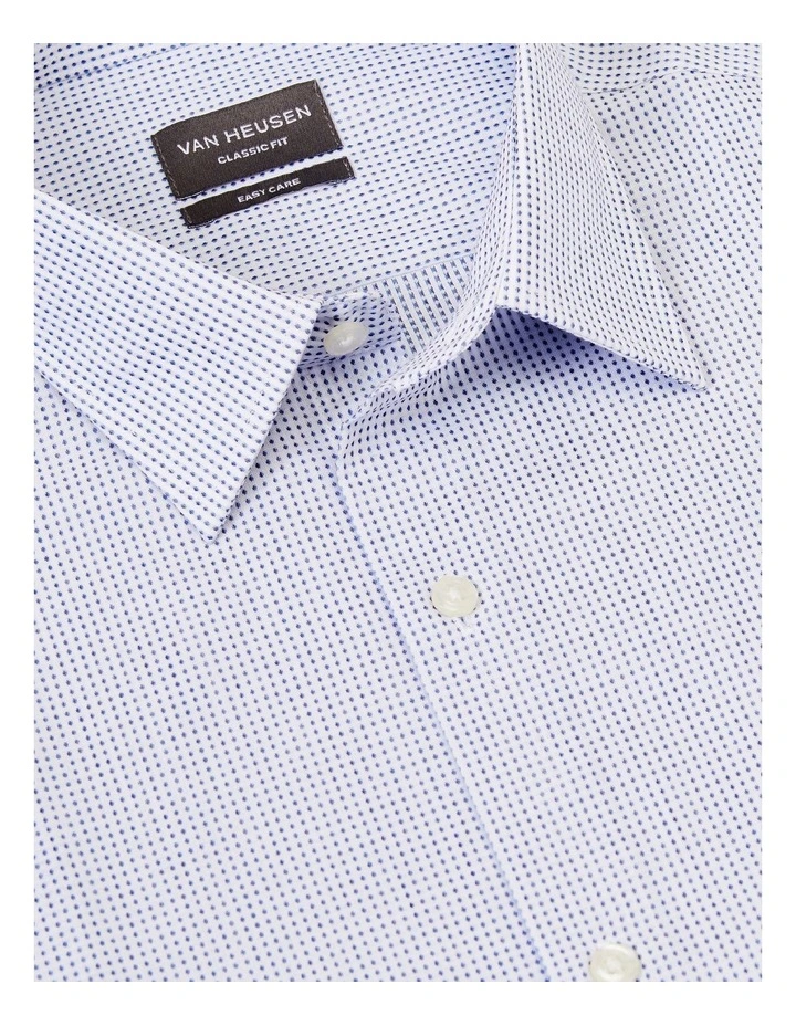 Van Heusen Classic Long Sleeve 2 Colour Dobby Shirt In Blue 5 Van Heusen Classic Long Sleeve 2 Colour Dobby Shirt In Blue - Image 3
