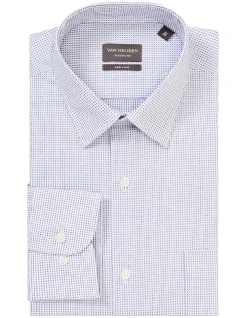 Van Heusen Classic Long Sleeve 2 Colour Dobby Shirt In Blue 9 Van Heusen Classic Long Sleeve 2 Colour Dobby Shirt In Blue -Cambridge Clothing shop 929785420 4 720x928