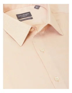 Van Heusen Classic Long Sleeve Dobby Shirt In Ecru -Cambridge Clothing shop 929785870 3 720x928