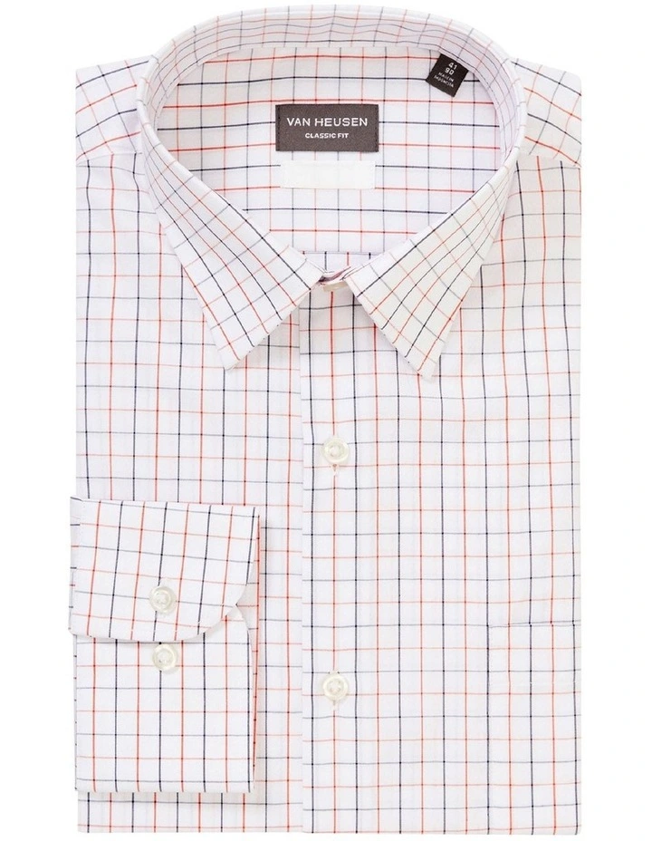 Van Heusen Classic Long Sleeve 2 Colour Dobby Shirt In White 6 Van Heusen Classic Long Sleeve 2 Colour Dobby Shirt In White - Image 4