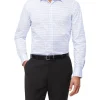Van Heusen Tailored Long Sleeve 2 Colour Mid Check Shirt In Purple -Cambridge Clothing shop 929786140 1 720x928