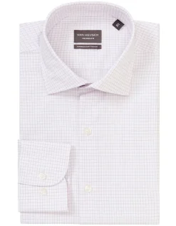 Van Heusen Tailored Long Sleeve 2 Colour Check Shirt In Purple -Cambridge Clothing shop 929786230 3 720x928
