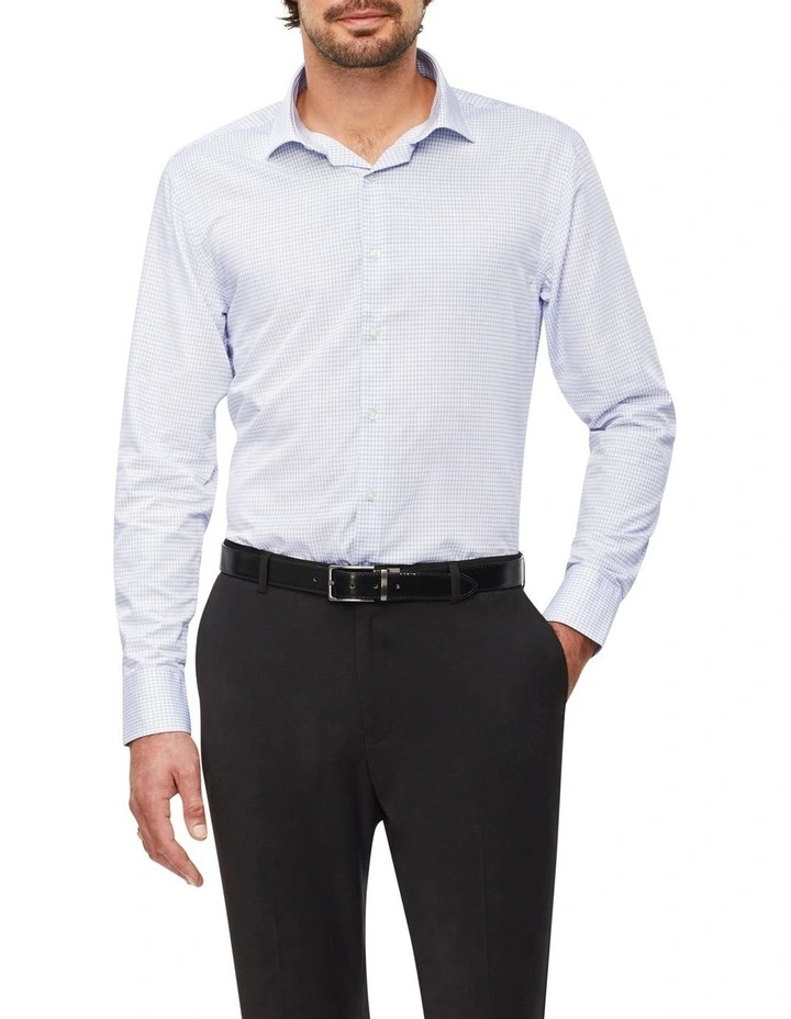 Van Heusen Slim Long Sleeve 2 Colour Check Shirt In Blue 3 Van Heusen Slim Long Sleeve 2 Colour Check Shirt In Blue