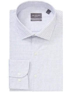 Van Heusen Slim Long Sleeve 2 Colour Check Shirt In Blue 9 Van Heusen Slim Long Sleeve 2 Colour Check Shirt In Blue -Cambridge Clothing shop 929787040 4 720x928