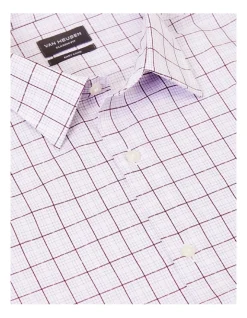 Van Heusen Classic Long Sleeve 3 Colour Dobby Check Shirt In Red 8 Van Heusen Classic Long Sleeve 3 Colour Dobby Check Shirt In Red -Cambridge Clothing shop 929787490 3 720x928