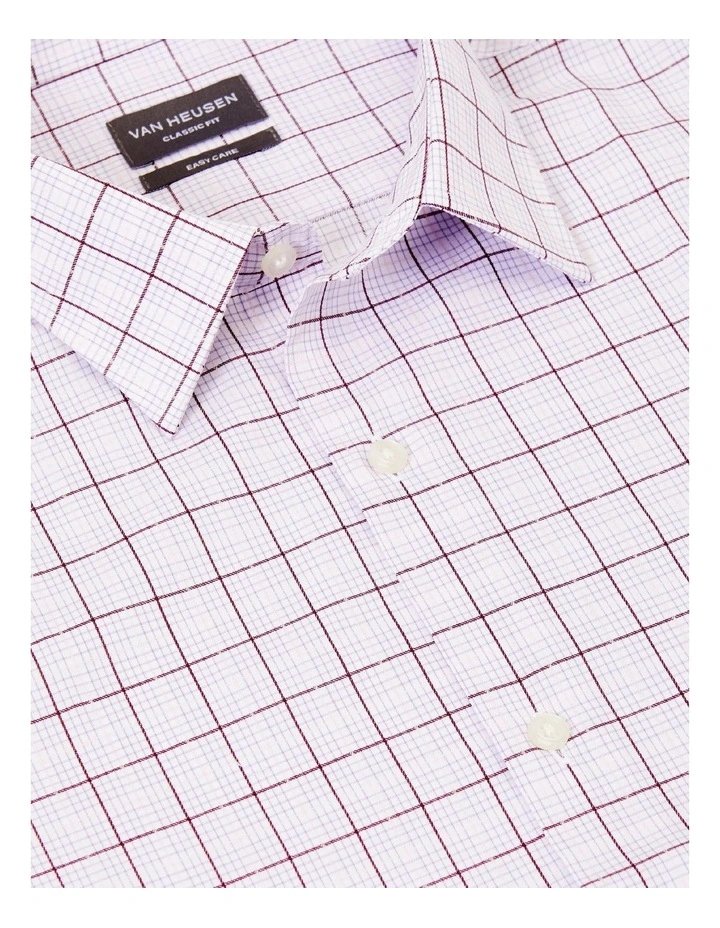 Van Heusen Classic Long Sleeve 3 Colour Dobby Check Shirt In Red 5 Van Heusen Classic Long Sleeve 3 Colour Dobby Check Shirt In Red - Image 3