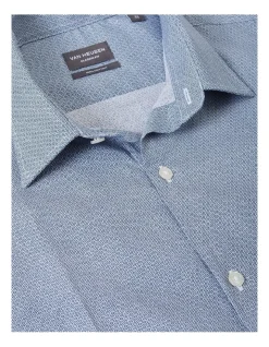 Van Heusen Classic Long Sleeve Circle Print Shirt In Blue 8 Van Heusen Classic Long Sleeve Circle Print Shirt In Blue -Cambridge Clothing shop 929787760 929751040 3 720x928