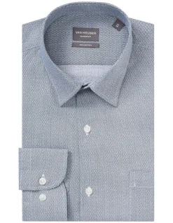 Van Heusen Classic Long Sleeve Circle Print Shirt In Blue 9 Van Heusen Classic Long Sleeve Circle Print Shirt In Blue -Cambridge Clothing shop 929787760 929751040 4 720x928
