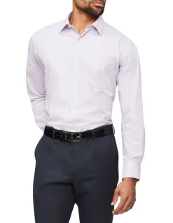 Van Heusen Classic Long Sleeve Multi Check Shirt In Light Purple