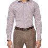 Van Heusen Tailored Long Sleeve Small Check Shirt In Burgundy 1 Van Heusen Tailored Long Sleeve Small Check Shirt In Burgundy -Cambridge Clothing shop 929788030 1 720x928