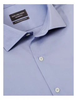 Van Heusen Tailored Long Sleeve Plain Twill Shirt In Blue -Cambridge Clothing shop 929788120 3 720x928