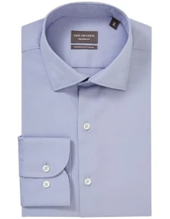 Van Heusen Tailored Long Sleeve Plain Twill Shirt In Blue -Cambridge Clothing shop 929788120 4 720x928