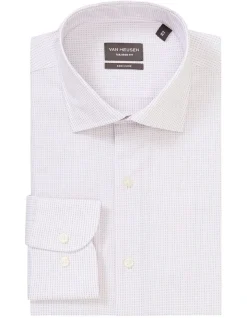 Van Heusen Tailored Long Sleeve 2 Colour Dobby Shirt In Purple -Cambridge Clothing shop 929788390 3 720x928