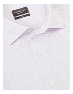 Van Heusen Tailored Long Sleeve 2 Colour Dobby Shirt In Purple -Cambridge Clothing shop 929788390 4 720x928