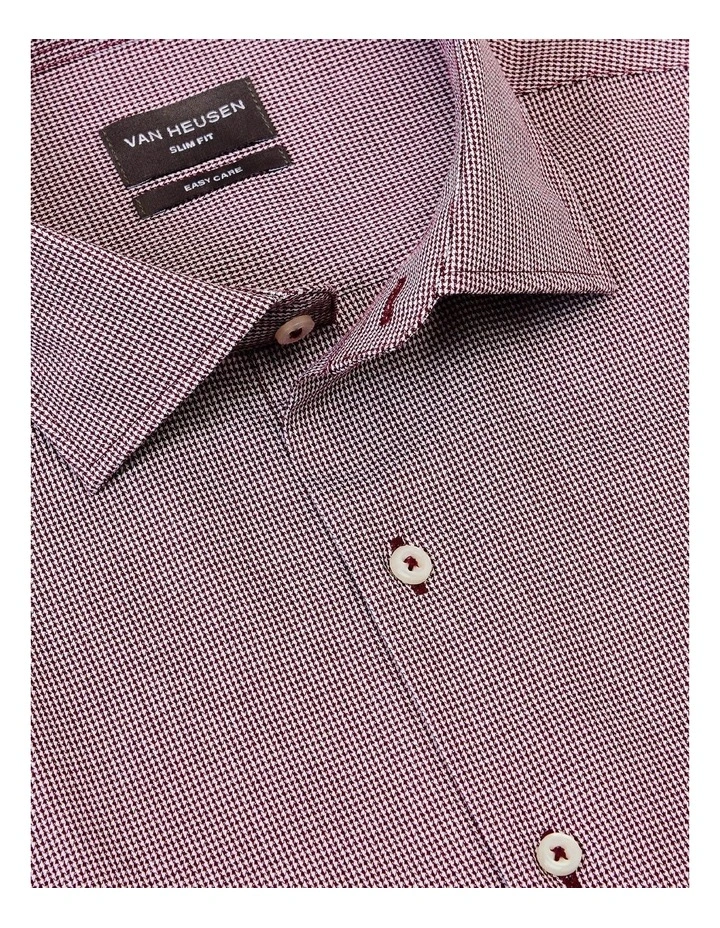 Van Heusen Slim Long Sleeve Herringbone Shirt In Red 5 Van Heusen Slim Long Sleeve Herringbone Shirt In Red - Image 3