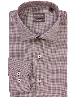 Van Heusen Slim Long Sleeve Herringbone Shirt In Red 9 Van Heusen Slim Long Sleeve Herringbone Shirt In Red -Cambridge Clothing shop 929789020 4 720x928