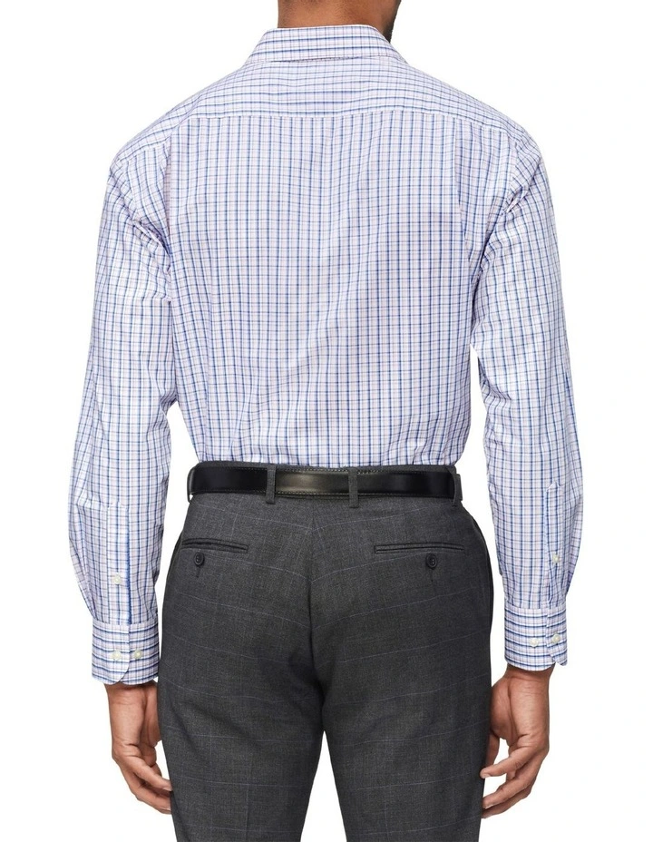 Van Heusen Classic Long Sleeve 2 Colour Mid Check Shirt In Pink/Blue 4 Van Heusen Classic Long Sleeve 2 Colour Mid Check Shirt In Pink/Blue - Image 2