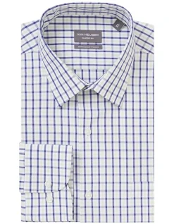 Van Heusen Classic Long Sleeve 2 Colour Mid Check Shirt In Navy/Green 8 Van Heusen Classic Long Sleeve 2 Colour Mid Check Shirt In Navy/Green -Cambridge Clothing shop 929789560 3 720x928