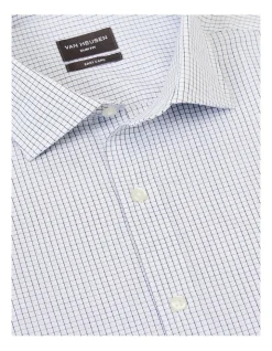 Van Heusen Slim 2 Colour Mini Check Shirt In White -Cambridge Clothing shop 929790910 3 720x928