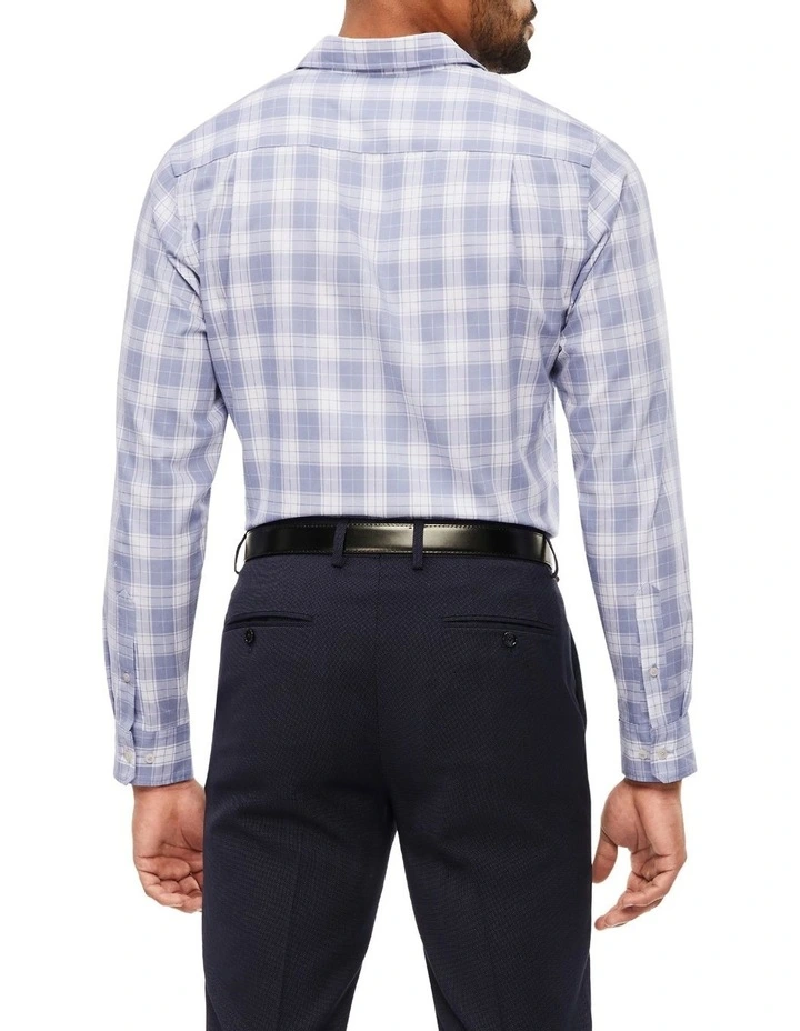Van Heusen Long Sleeve 2 Tone Check Shirt In Dark Blue/White 4 Van Heusen Long Sleeve 2 Tone Check Shirt In Dark Blue/White - Image 2