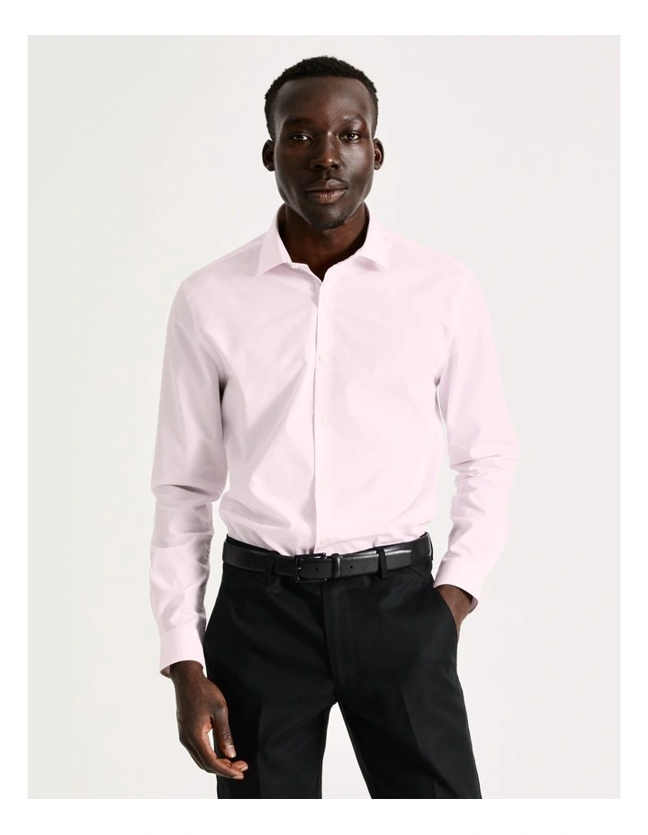 Blaq Slim Long Sleeve Houndstooth Shirt In Pink 3 Blaq Slim Long Sleeve Houndstooth Shirt In Pink