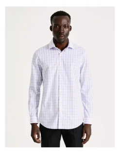 Blaq Slim Long Sleeve 2 Colour Check Shirt In Pink -Cambridge Clothing shop 930648790 4 720x928