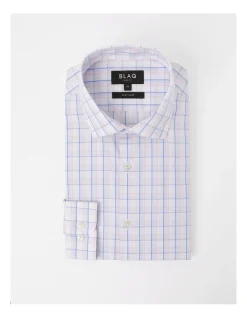 Blaq Slim Long Sleeve 2 Colour Check Shirt In Pink -Cambridge Clothing shop 930648790 6 720x928