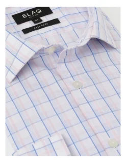 Blaq Slim Long Sleeve 2 Colour Check Shirt In Pink -Cambridge Clothing shop 930648790 7 720x928