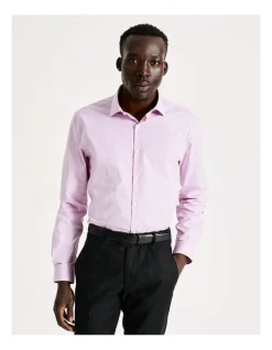 Blaq Tailored 2 Colour Mini Check Shirt In Purple