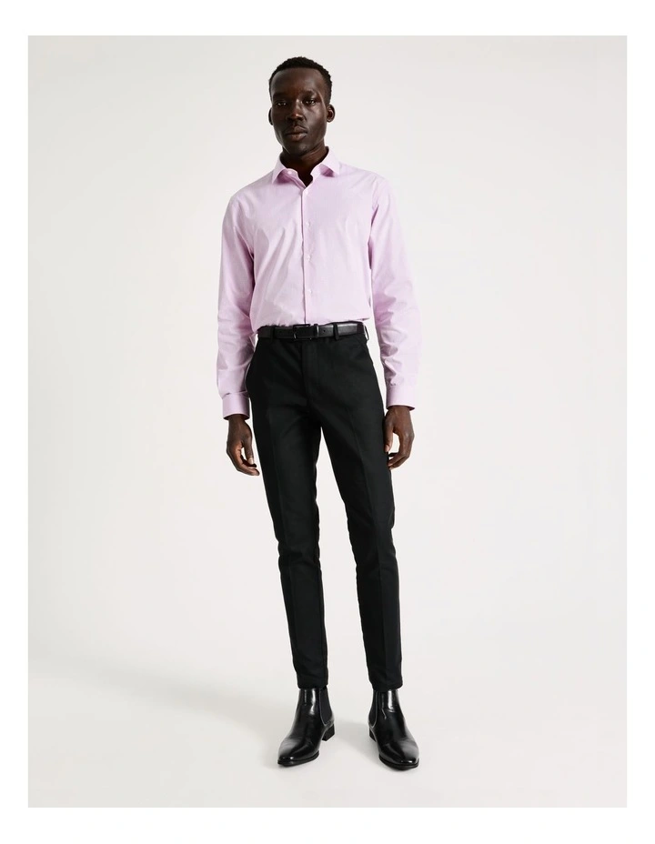 Blaq Tailored 2 Colour Mini Check Shirt In Purple 5 Blaq Tailored 2 Colour Mini Check Shirt In Purple - Image 3