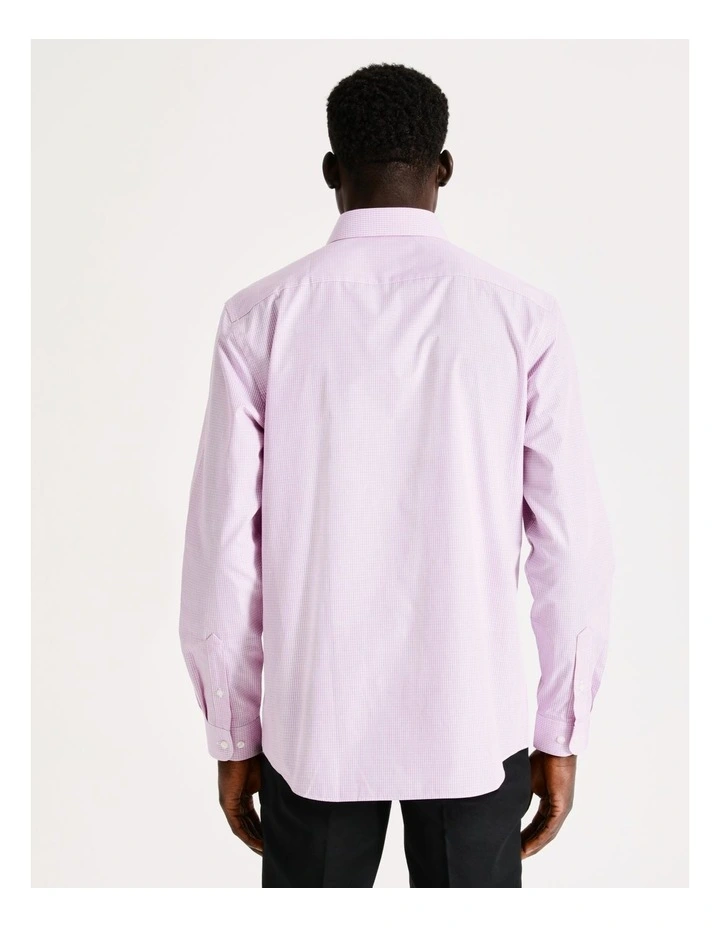 Blaq Tailored 2 Colour Mini Check Shirt In Purple 7 Blaq Tailored 2 Colour Mini Check Shirt In Purple - Image 5