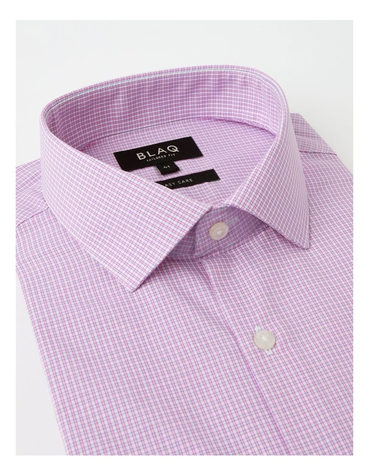Blaq Tailored 2 Colour Mini Check Shirt In Purple 9 Blaq Tailored 2 Colour Mini Check Shirt In Purple - Image 7