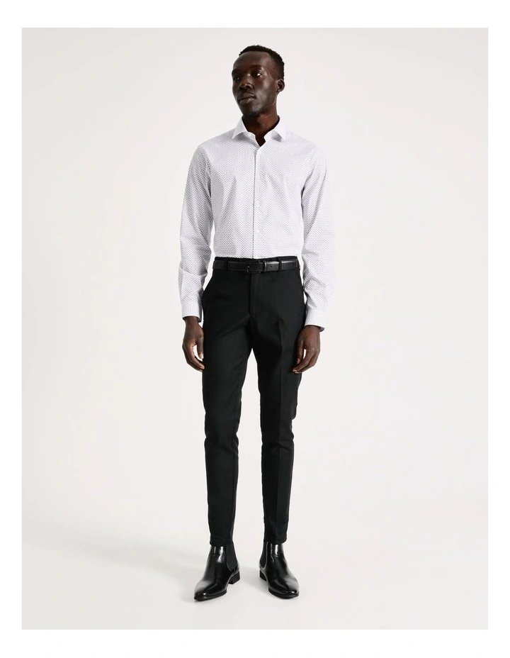 Blaq Tailored Long Sleeve 2 Colour Circle Print Shirt In Red 5 Blaq Tailored Long Sleeve 2 Colour Circle Print Shirt In Red - Image 3