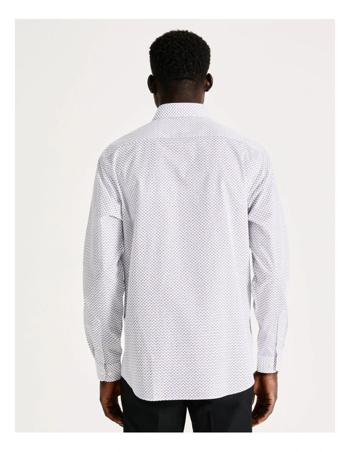 Blaq Tailored Long Sleeve 2 Colour Circle Print Shirt In Red 7 Blaq Tailored Long Sleeve 2 Colour Circle Print Shirt In Red - Image 5