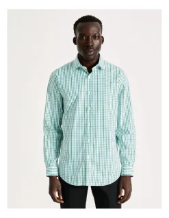 Blaq Tailored Long Sleeve 2 Colour Mid Check In Green -Cambridge Clothing shop 930649240 4 720x928