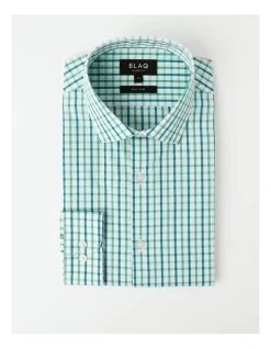 Blaq Tailored Long Sleeve 2 Colour Mid Check In Green -Cambridge Clothing shop 930649240 6 720x928