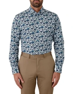 Dom Bagnato Marcell Tailored Fit Shirt In Teal