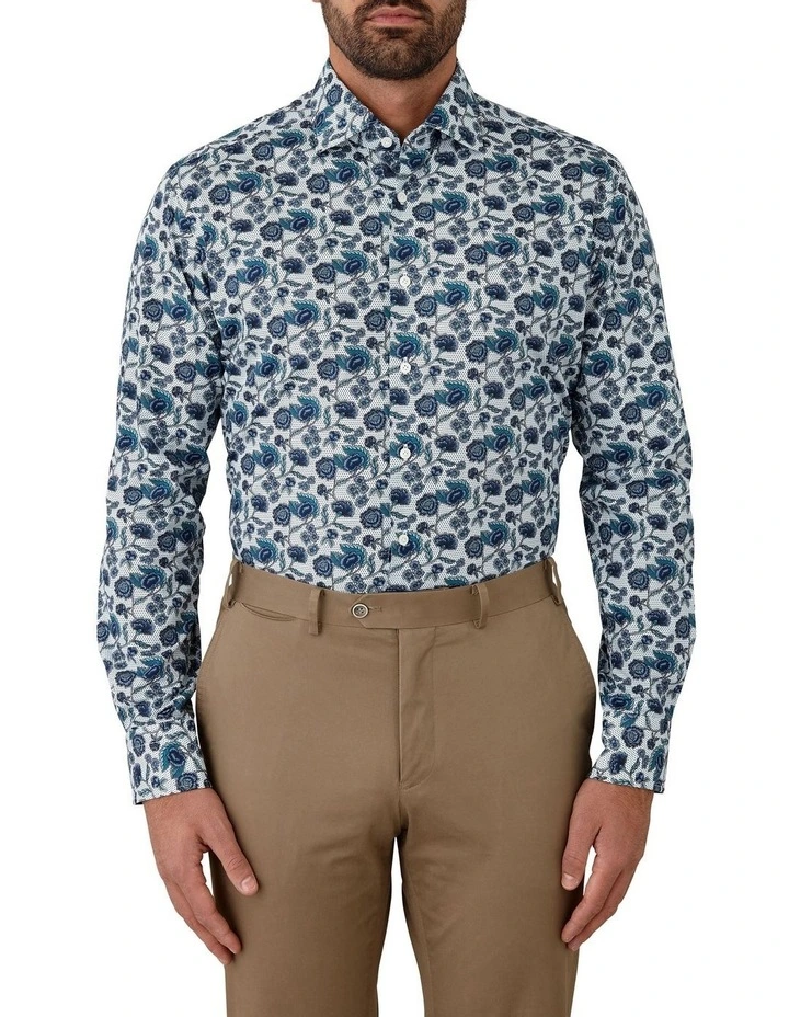 Dom Bagnato Marcell Tailored Fit Shirt In Teal 3 Dom Bagnato Marcell Tailored Fit Shirt In Teal