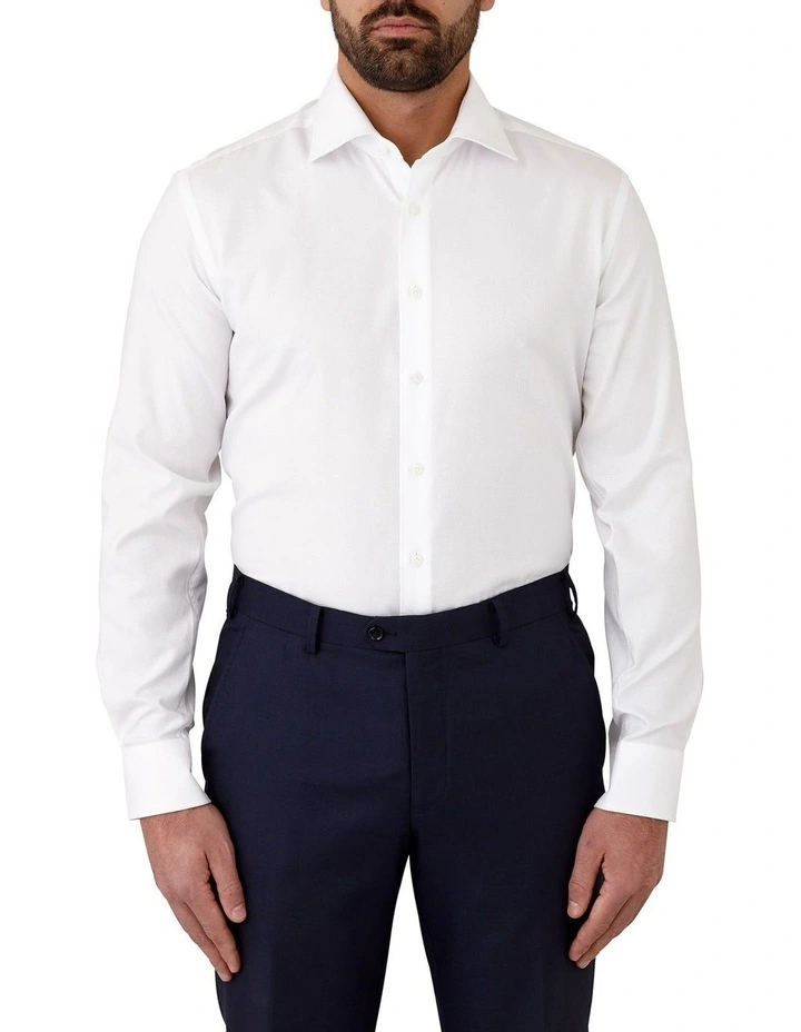Cambridge Bentleigh Modern Fit Shirt In White 3 Cambridge Bentleigh Modern Fit Shirt In White