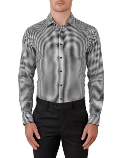 Gibson Flame Slim Fit Shirt In Black & White